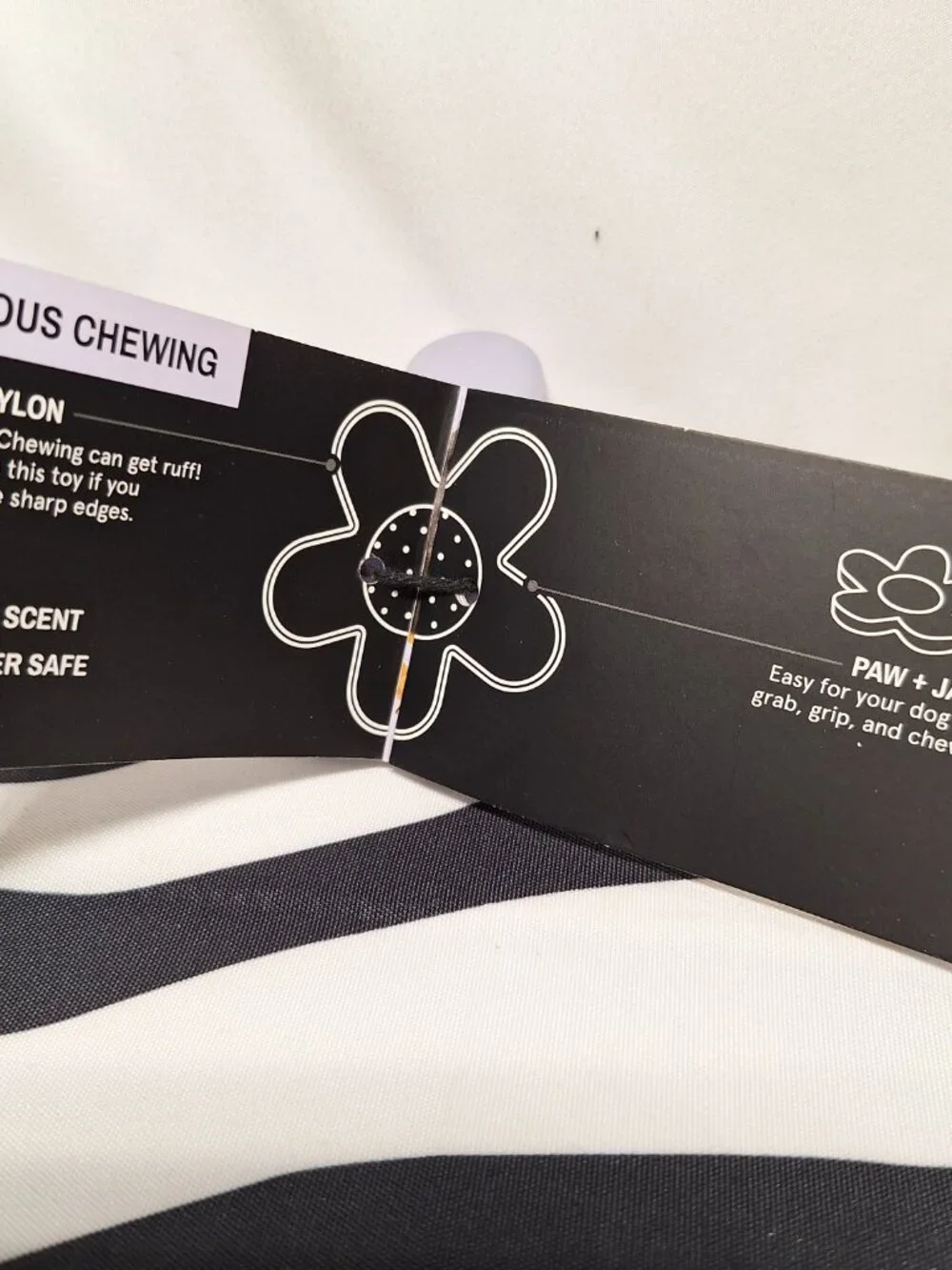 NWT Bark Super Chewer Mama's Power Flower Dog Toy S
